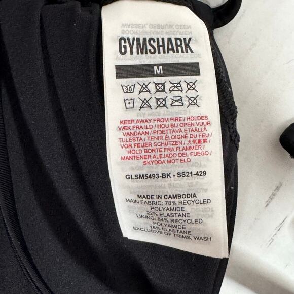 Gymshark Triangle Black Bikini Top Women Size Medium NWT - Picture 7 of 7